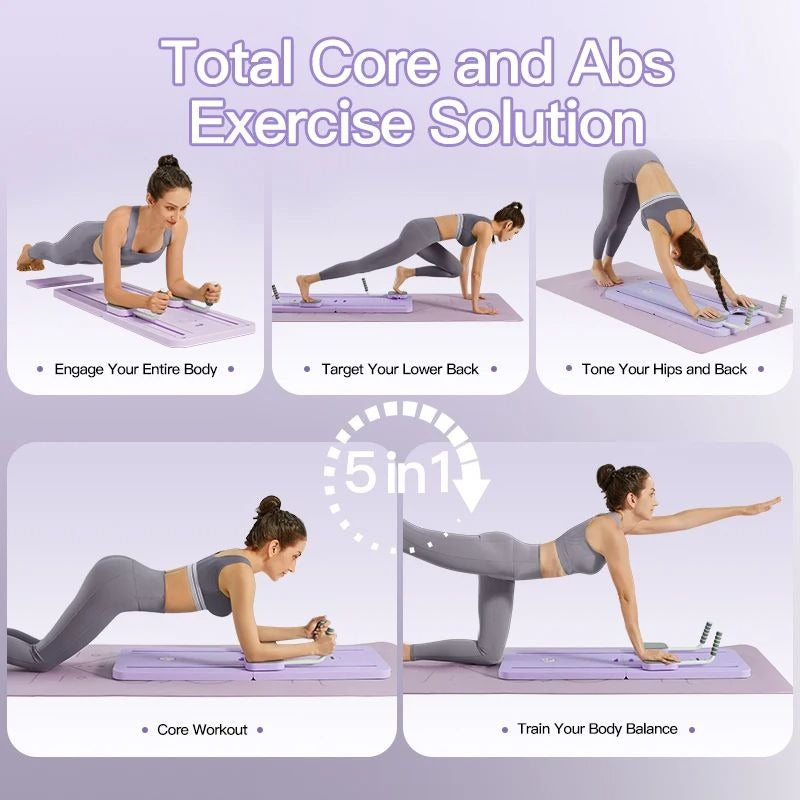 Planche d'exercices abdominaux à domicile avec minuteur et sangles