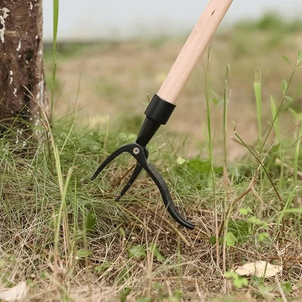 Désherbeur de jardin ergonomique avec prise à 4 griffes