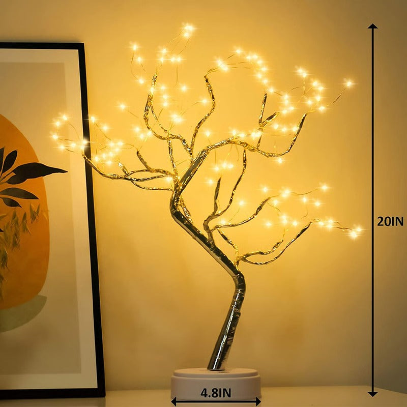 Lampe de table en bois douillette avec lumière LED blanc chaud