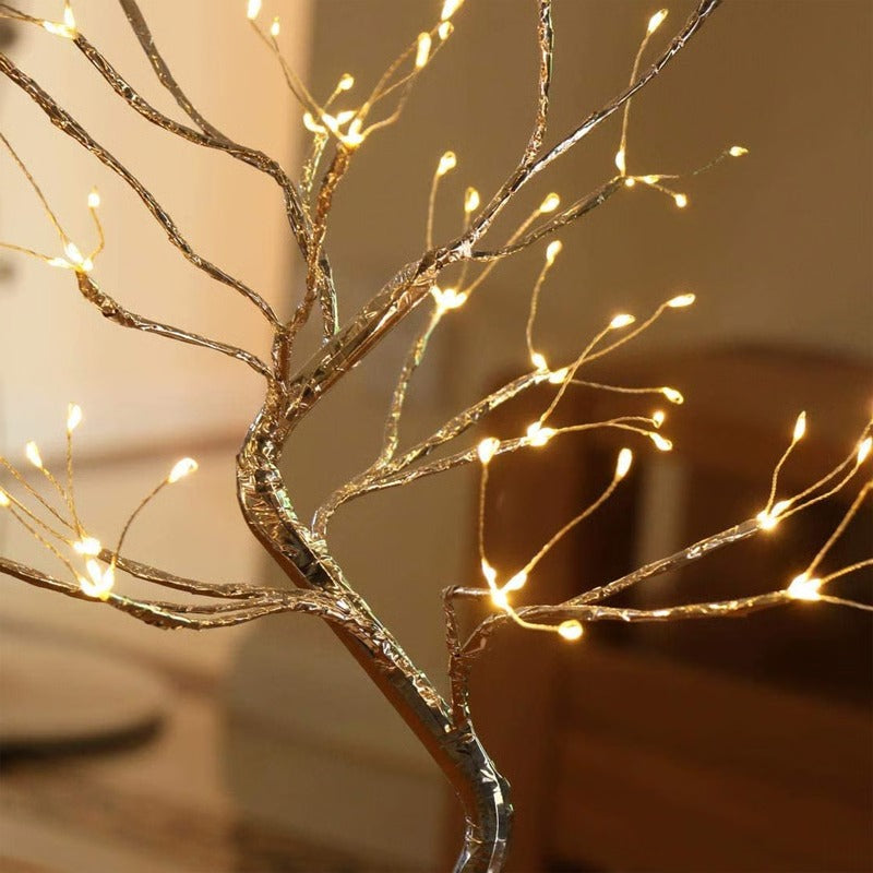 Lampe de table en bois douillette avec lumière LED blanc chaud