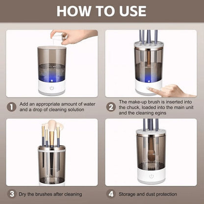 Nettoyant facile pour pinceaux de maquillage avec outil de nettoyage avancé