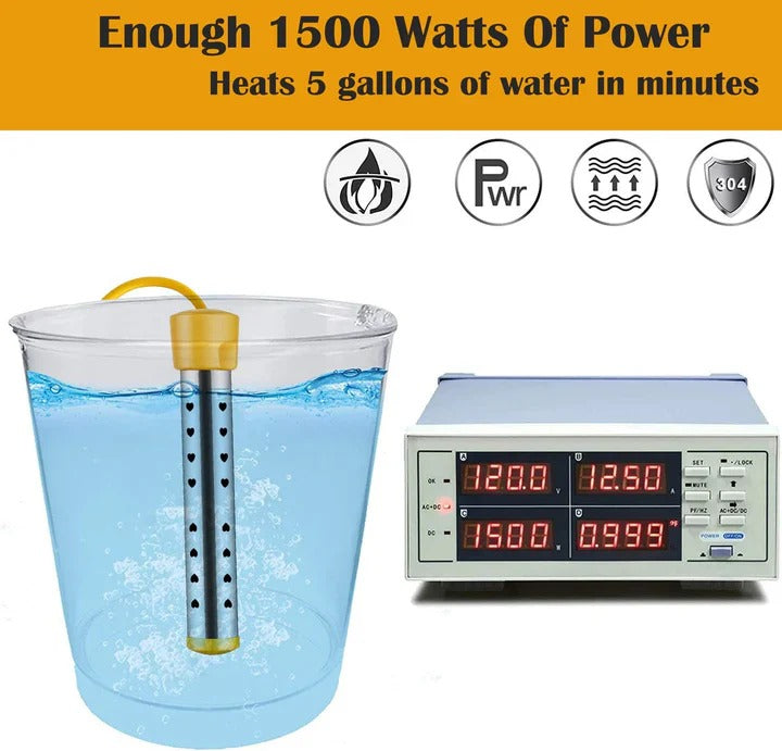 Chauffe-eau électrique compact avec élément en acier durable