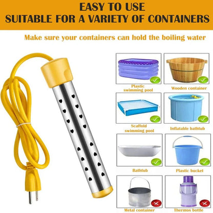 Chauffe-eau électrique compact avec élément en acier durable
