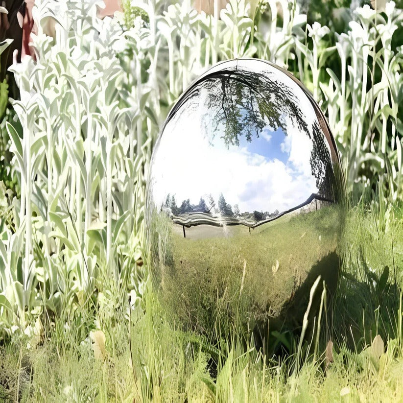 Boules de jardin décoratives miroir métalliques pour l'extérieur