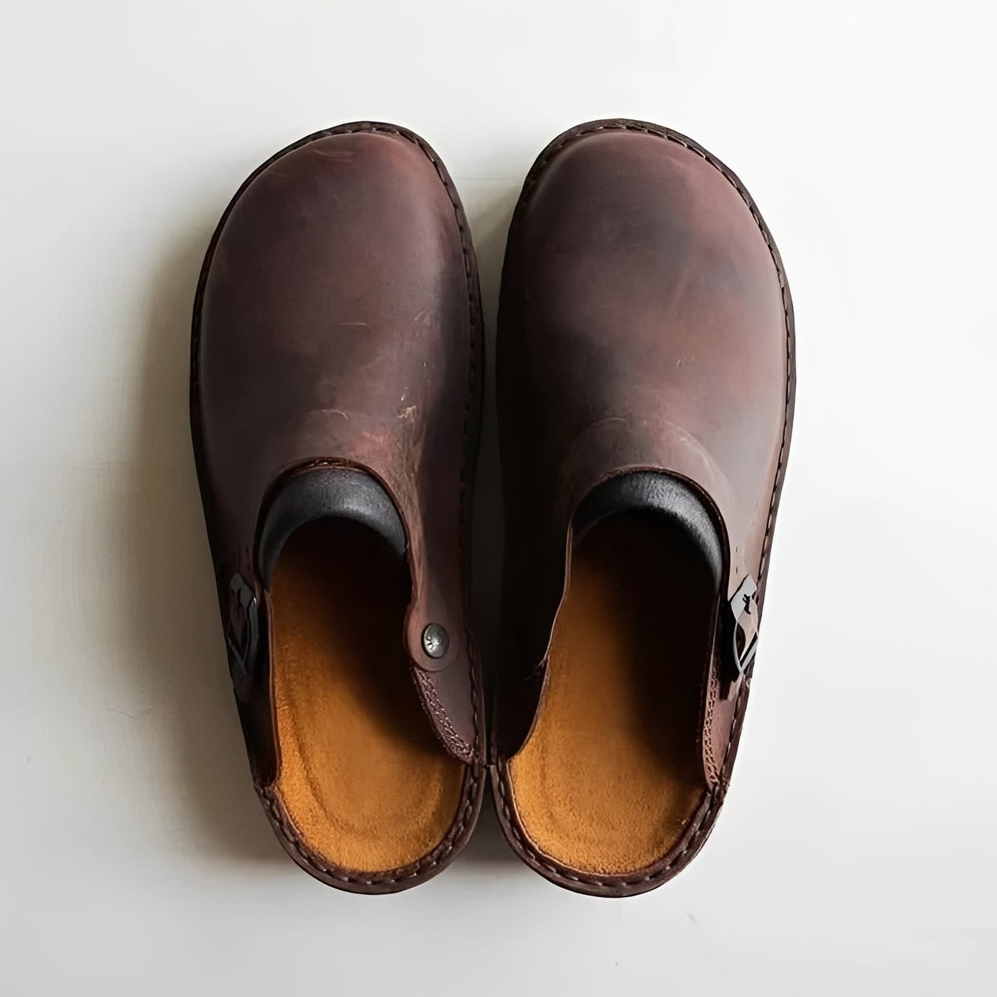 Chaussons Confortables pour Hommes en Cuir Véritable