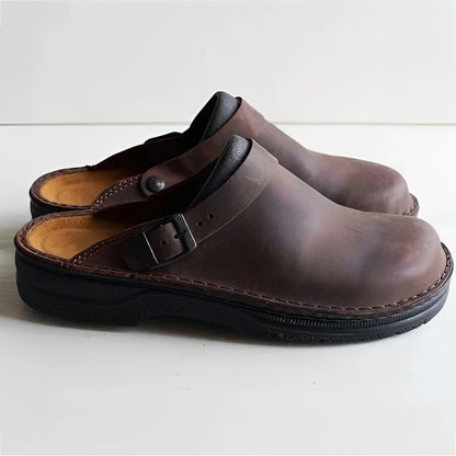 Chaussons Confortables pour Hommes en Cuir Véritable