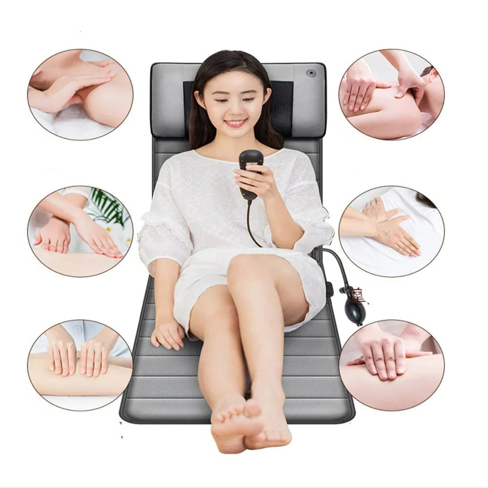 Tapis de massage chauffant relaxant avec réglages ajustables