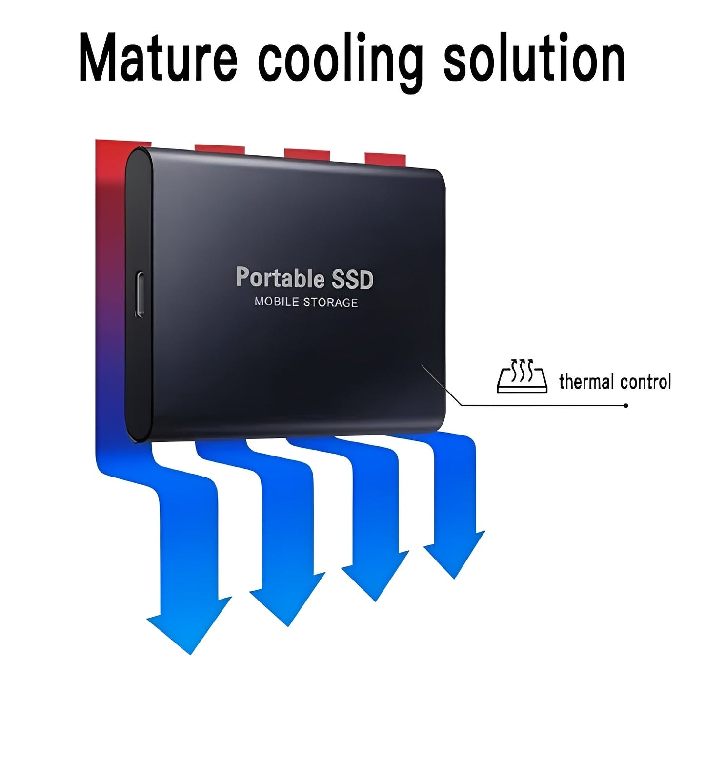 Disque dur SSD externe USB 3.1 compact avec boîtier métallique