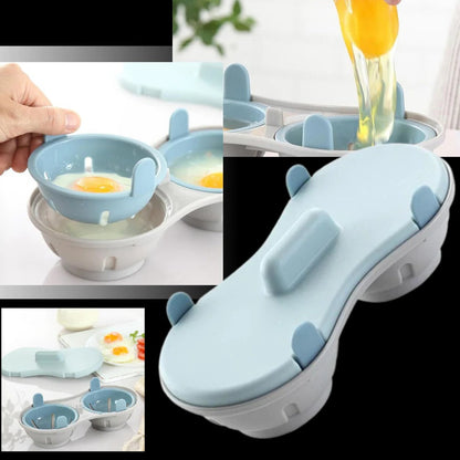 Cuiseur vapeur à œufs compact avec pochons en silicone
