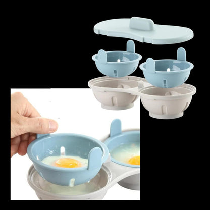Cuiseur vapeur à œufs compact avec pochons en silicone
