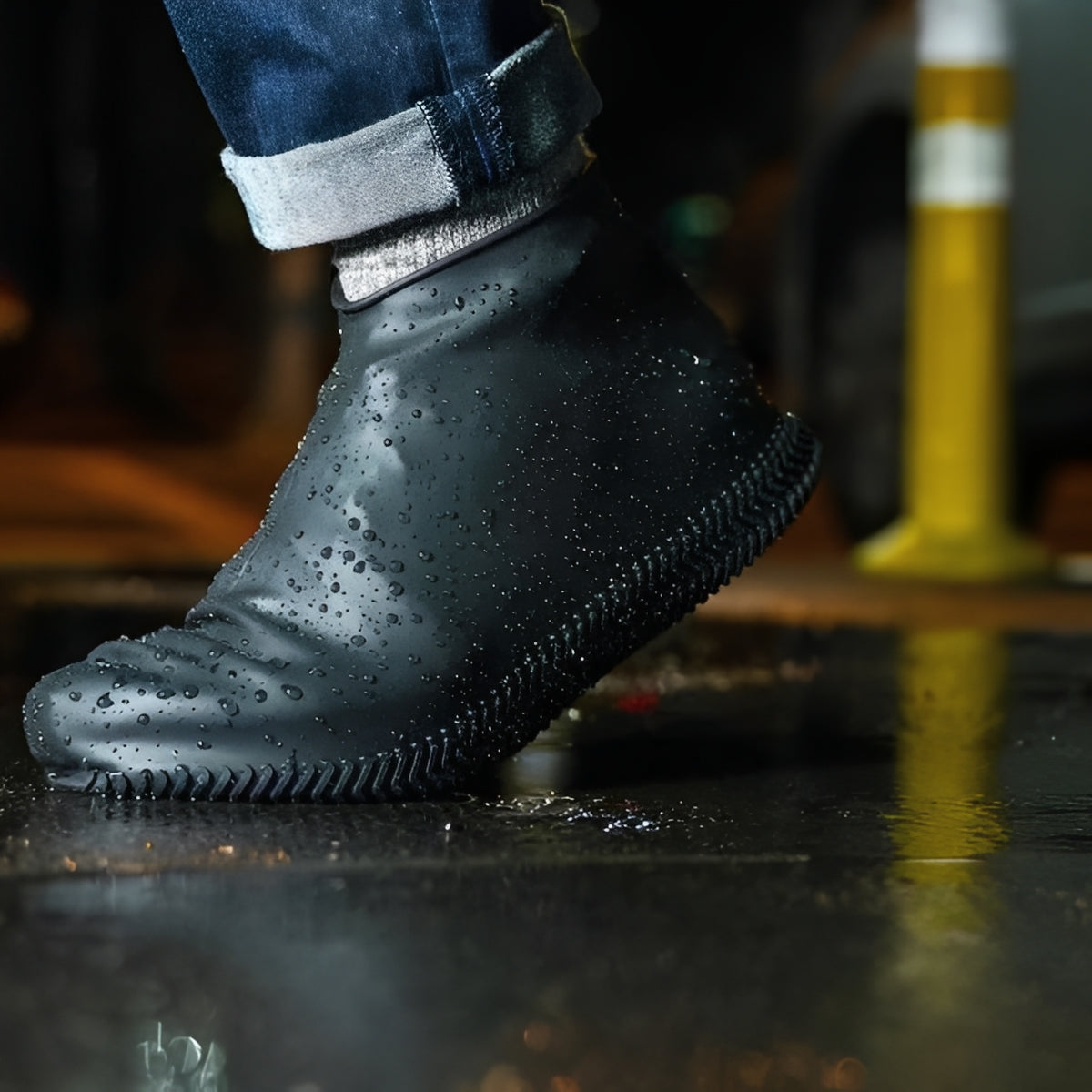 Caches-chaussures imperméables en silicone pour les jours de pluie