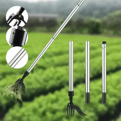 Outil de jardinage ergonomique avec arrache-mauvaises herbes amovible