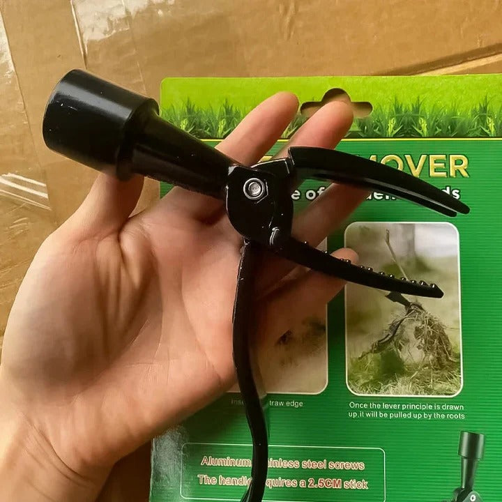 Outil de jardinage ergonomique avec arrache-mauvaises herbes amovible