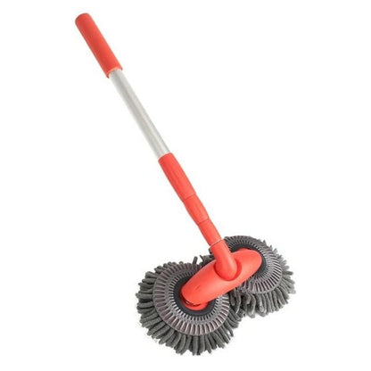 Serpillère de lavage auto extensible avec long manche et tête rotative