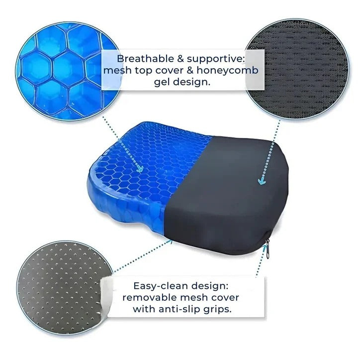 Coussin de siège en gel confortable pour le soutien du dos