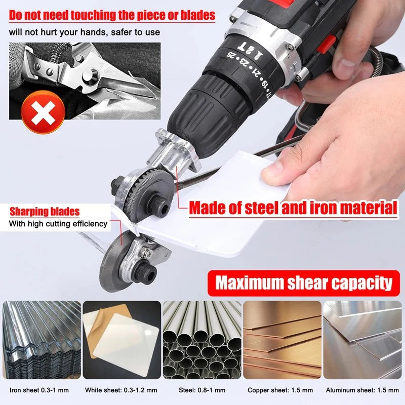 Accessoire de coupe de métal pour perceuse robuste