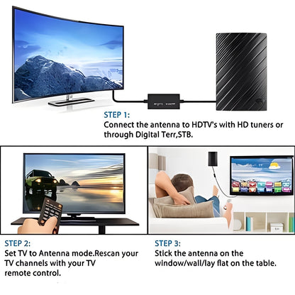 Antenne intérieure TV HD avec signal UHF et VHF