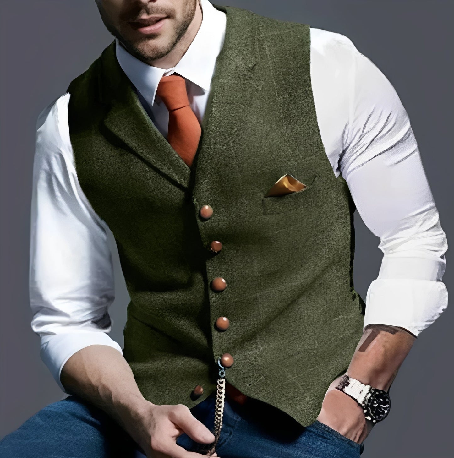 Gilet classique et élégant à la coupe ajustée