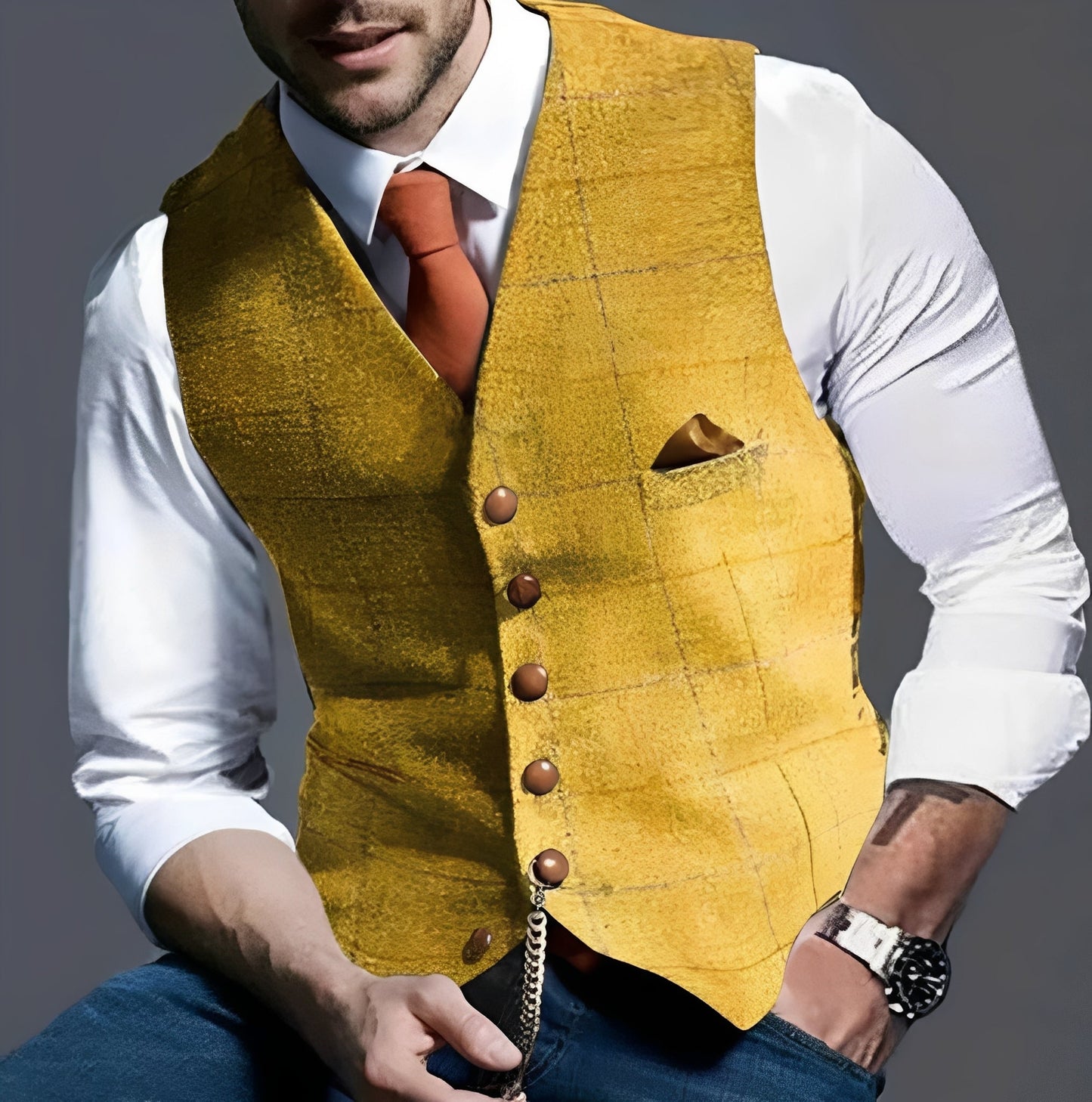 Gilet classique et élégant à la coupe ajustée