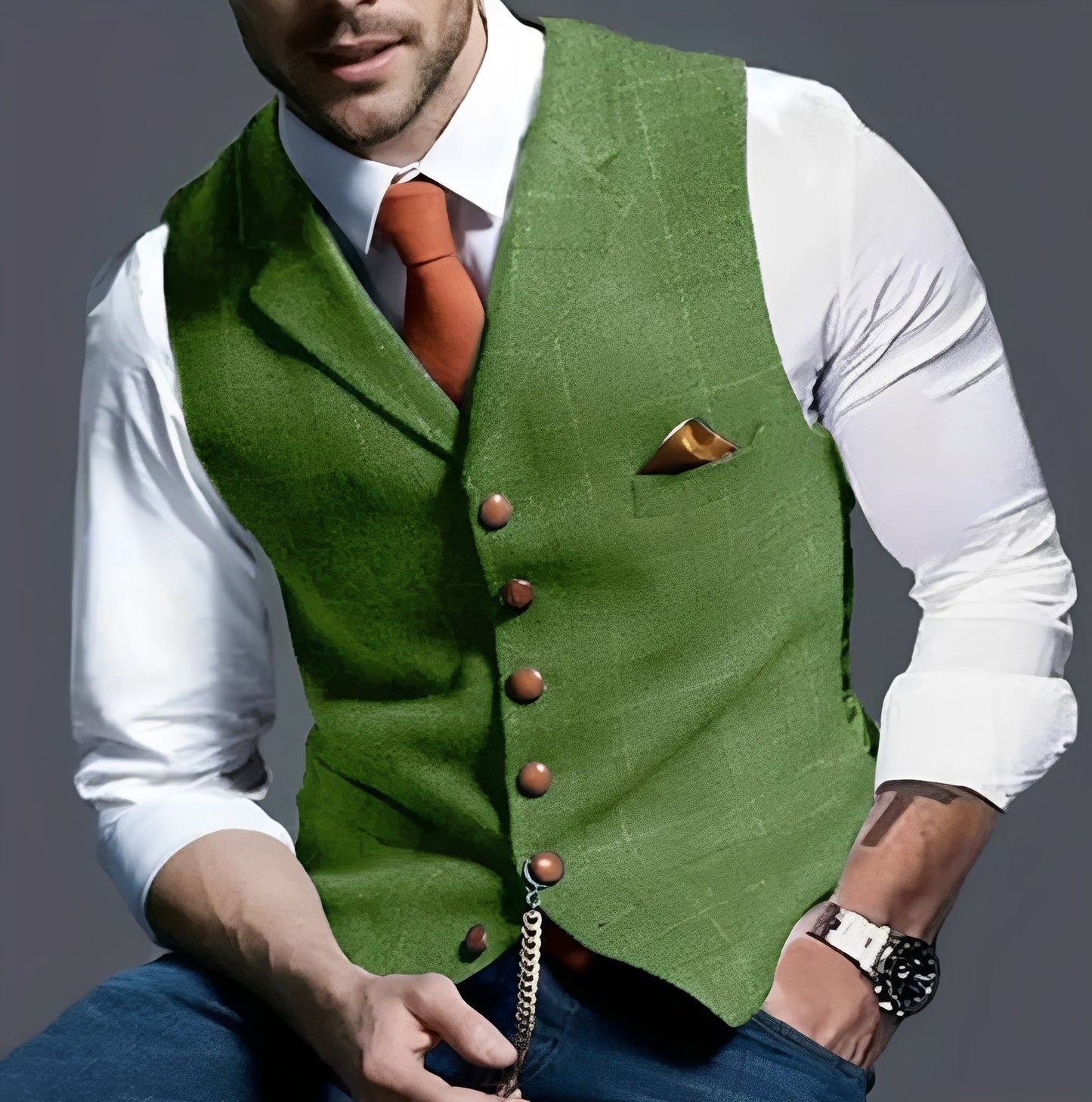 Gilet classique et élégant à la coupe ajustée