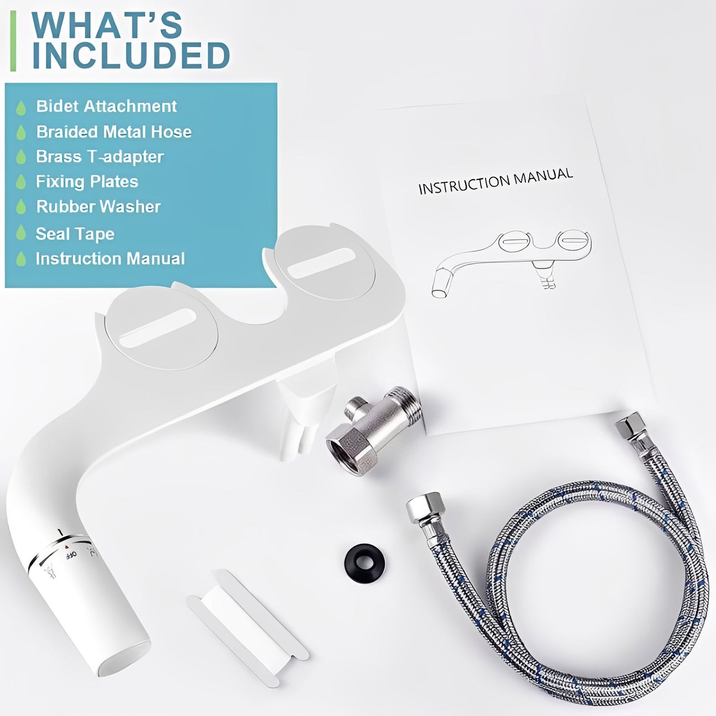 Buse de bidet double pour siège de toilette