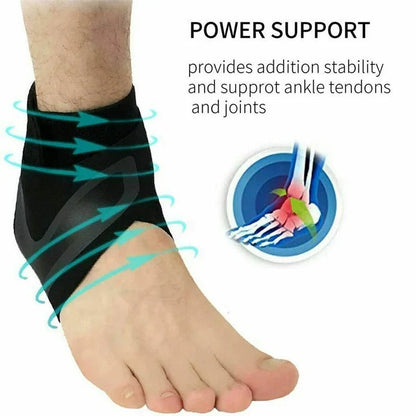 Bandage de compression respirant pour la cheville avec sangle de maintien croisée