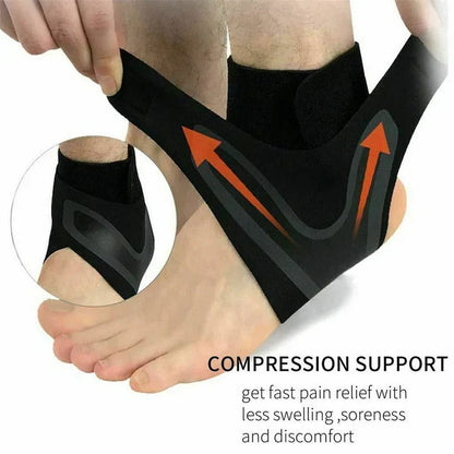 Bandage de compression respirant pour la cheville avec sangle de maintien croisée