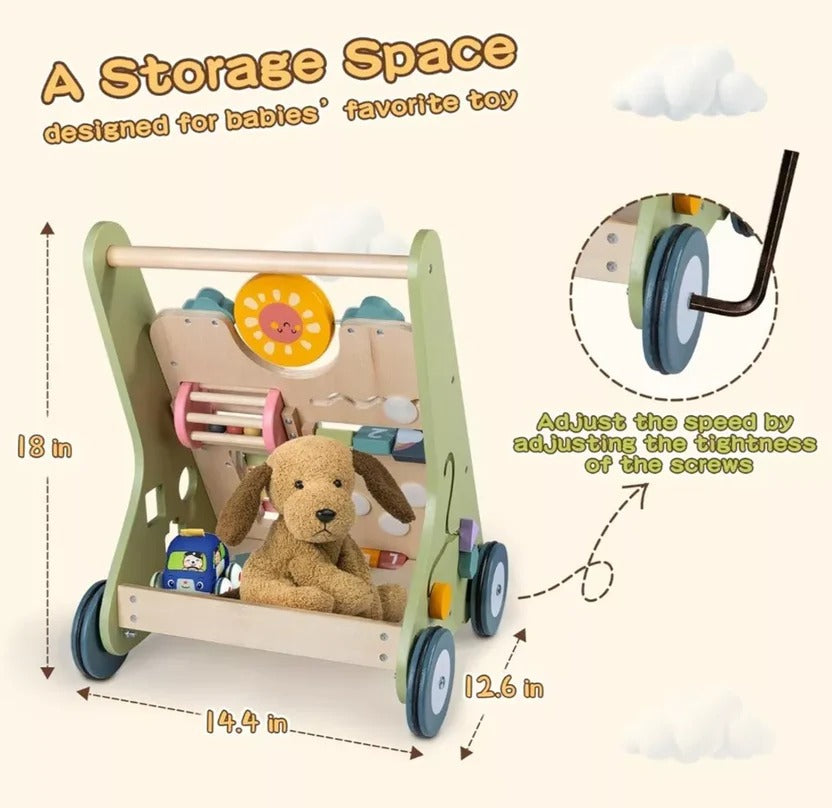 Trottinette et centre d'activités pour bébé