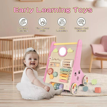Trottinette et centre d'activités pour bébé