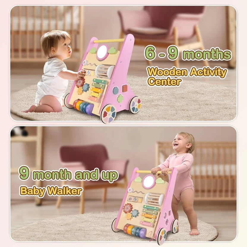 Trottinette et centre d'activités pour bébé