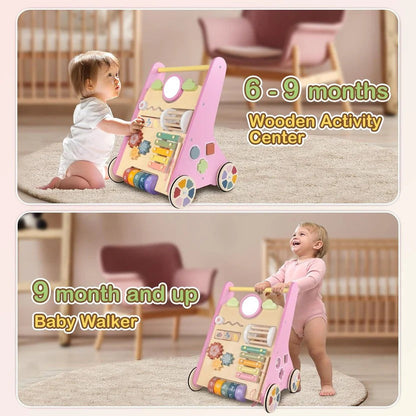 Trottinette et centre d'activités pour bébé