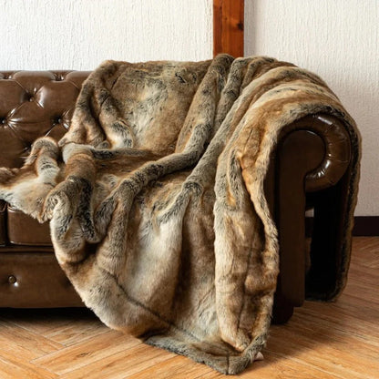 Couverture polaire douce en fausse fourrure