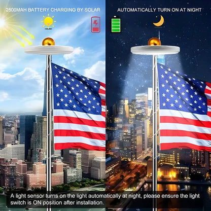 Kit d'éclairage LED pour mât de drapeau extérieur lumineux