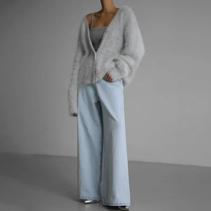 Pull ras du cou en cachemire doux pour femme