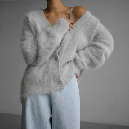 Pull ras du cou en cachemire doux pour femme
