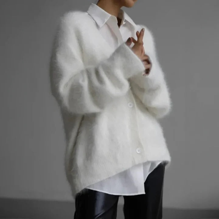 Pull ras du cou en cachemire doux pour femme