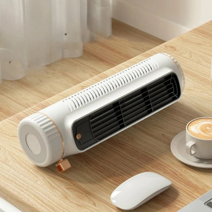 Ventilateur de bureau compact et silencieux avec batterie rechargeable