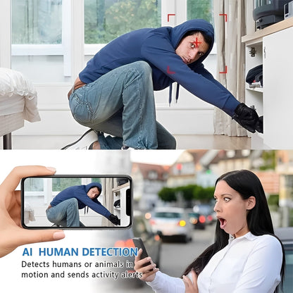 Caméra de sécurité HD compacte avec alerte de mouvement