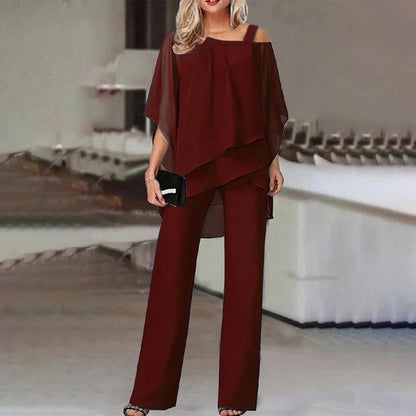 Ensemble tailleur femme tendance à épaules dénudées