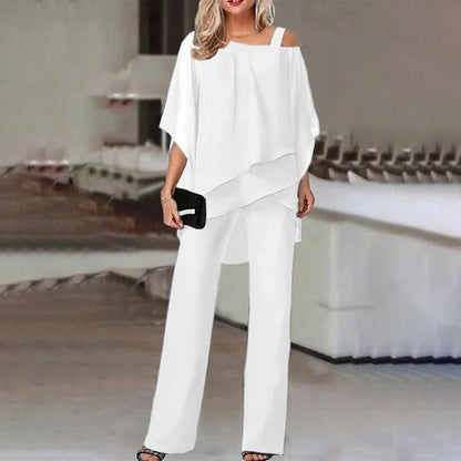 Ensemble tailleur femme tendance à épaules dénudées
