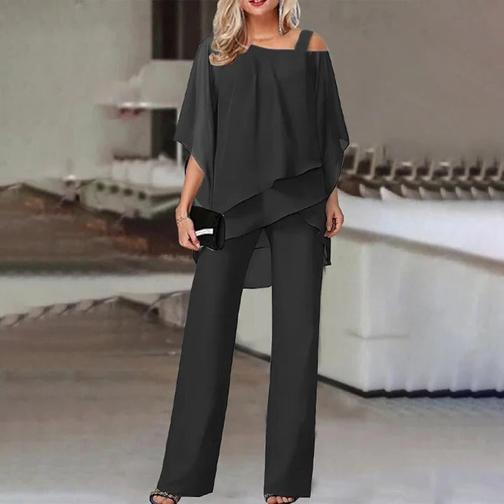 Ensemble tailleur femme tendance à épaules dénudées