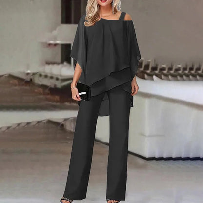 Ensemble tailleur femme tendance à épaules dénudées