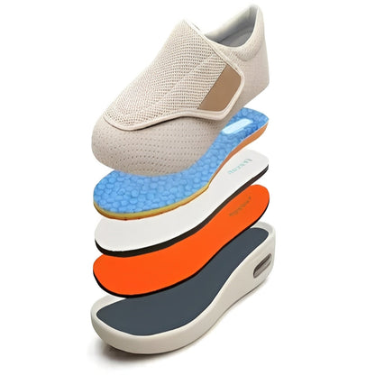 Chaussures confortables et spacieuses avec des semelles intérieures moelleuses en mousse à mémoire de forme