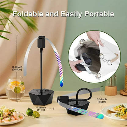 Ventilateur répulsif anti-mouches rechargeable compact
