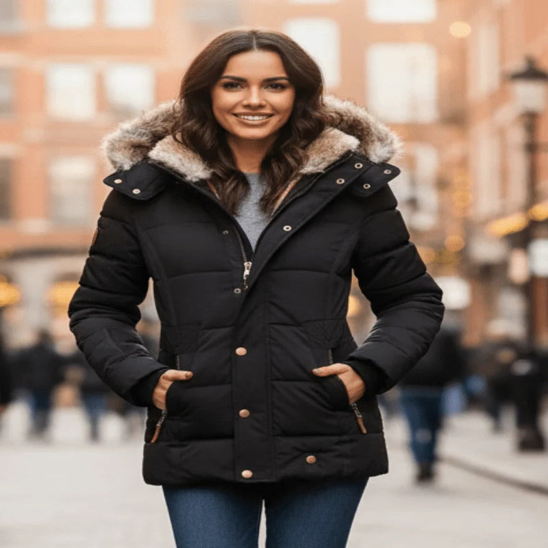 Manteau chaud en duvet pour femme