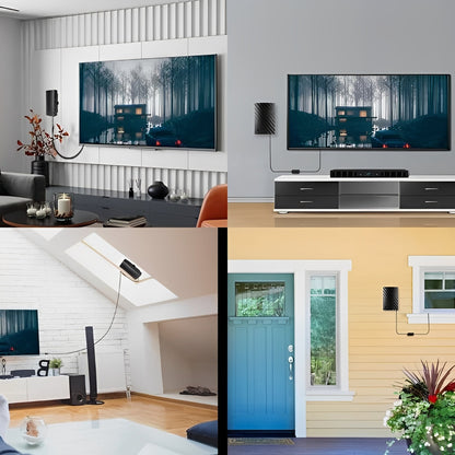 Antenne de télévision d'intérieur numérique transparente