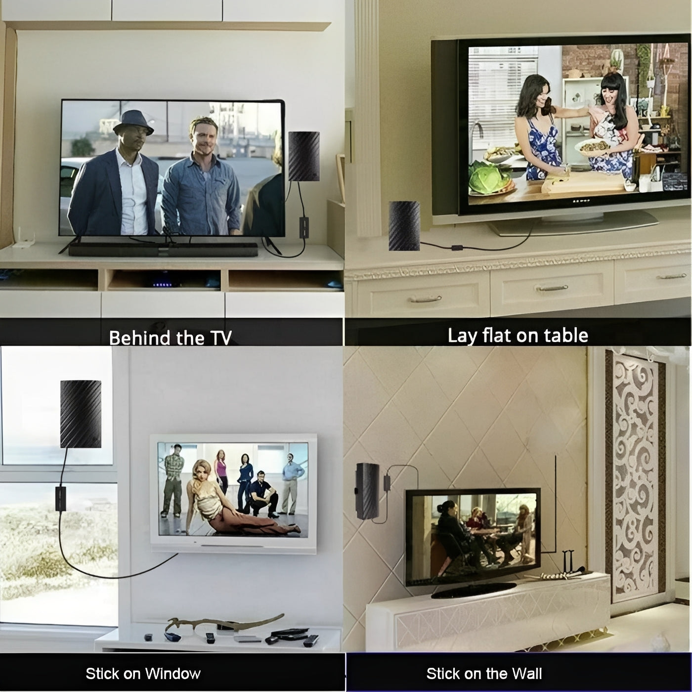 Antenne de télévision d'intérieur numérique transparente