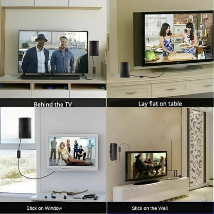 Antenne de télévision d'intérieur numérique transparente