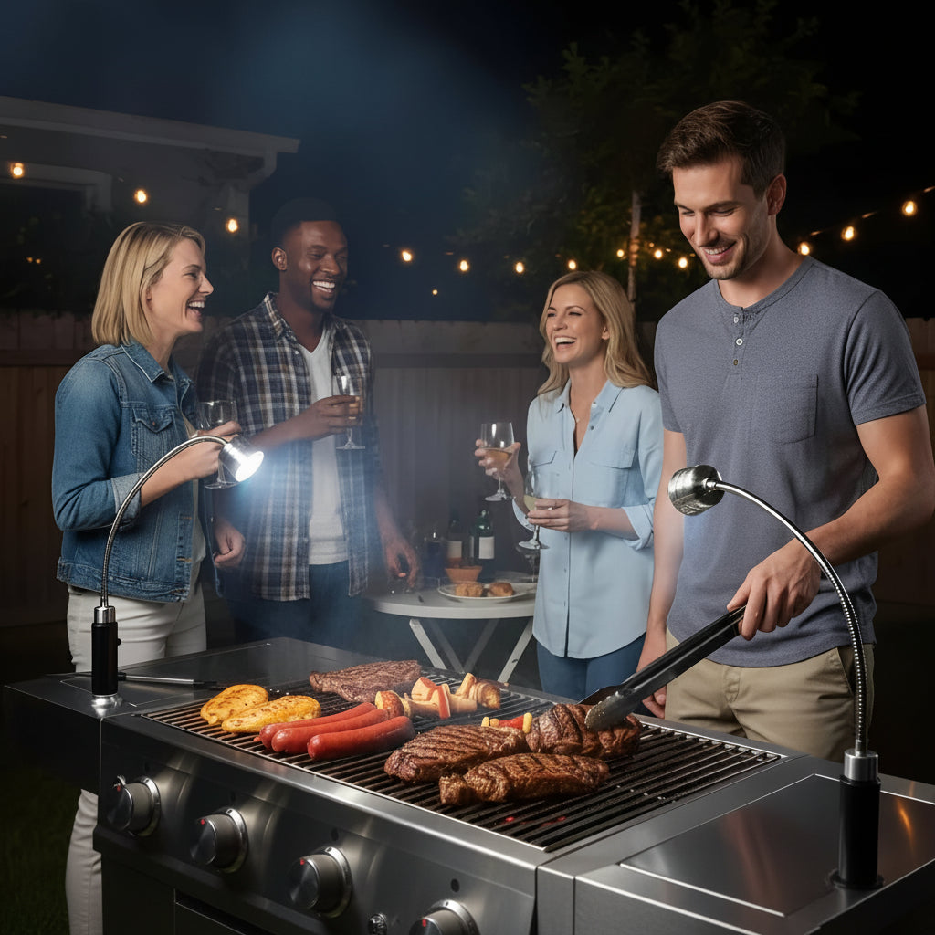 Lampe de grill pour patio lumineux et lumière magnétique pour barbecue