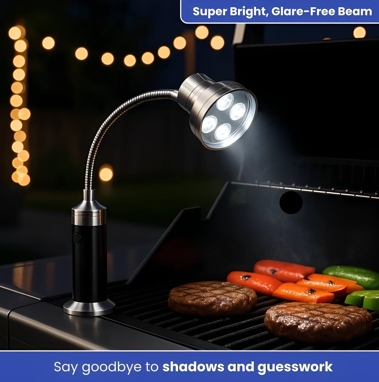 Lampe de grill pour patio lumineux et lumière magnétique pour barbecue